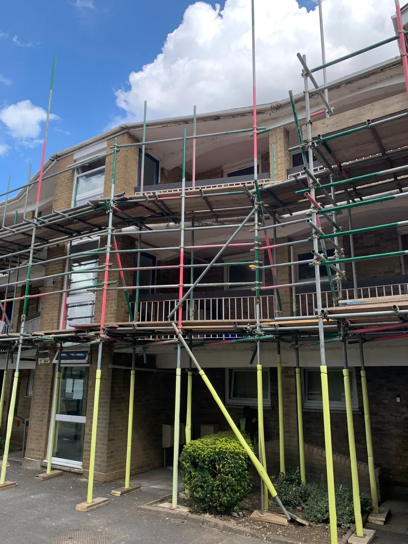 Two-storey residential scaffolding installed for external property works